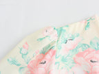 Women's V-Neck Short Sleeve High-Waist Printed Dress