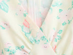 Women's V-Neck Short Sleeve High-Waist Printed Dress