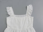 Women's V-Neck Lace Ruffle Sleeveless Maxi Dress