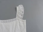 Women's V-Neck Lace Ruffle Sleeveless Maxi Dress