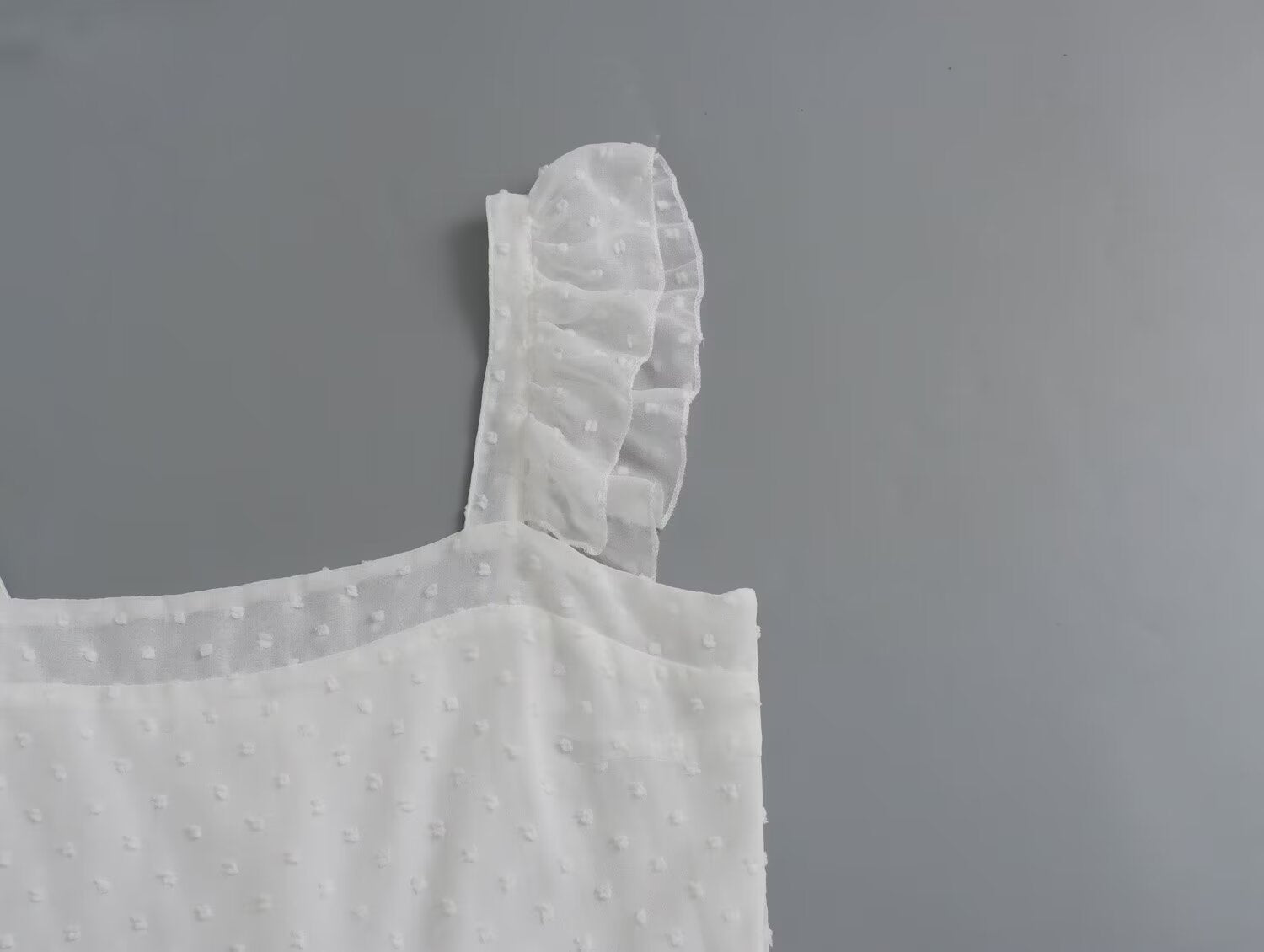 Women's V-Neck Lace Ruffle Sleeveless Maxi Dress