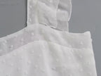 Women's V-Neck Lace Ruffle Sleeveless Maxi Dress