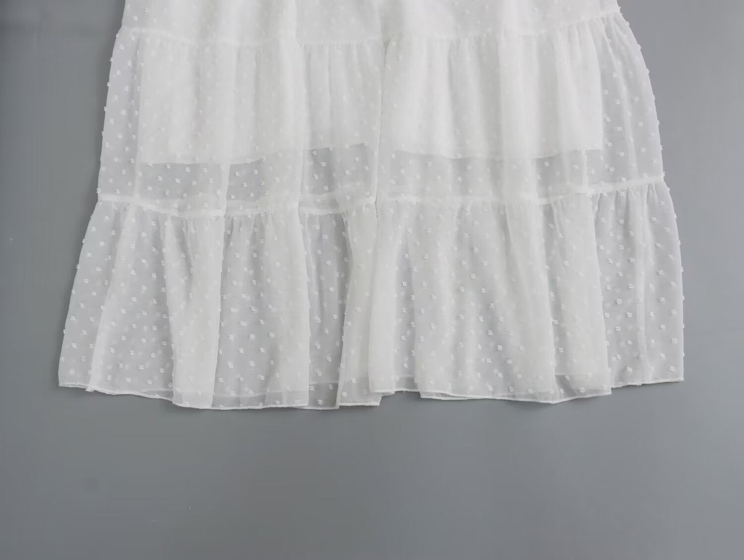 Women's V-Neck Lace Ruffle Sleeveless Maxi Dress