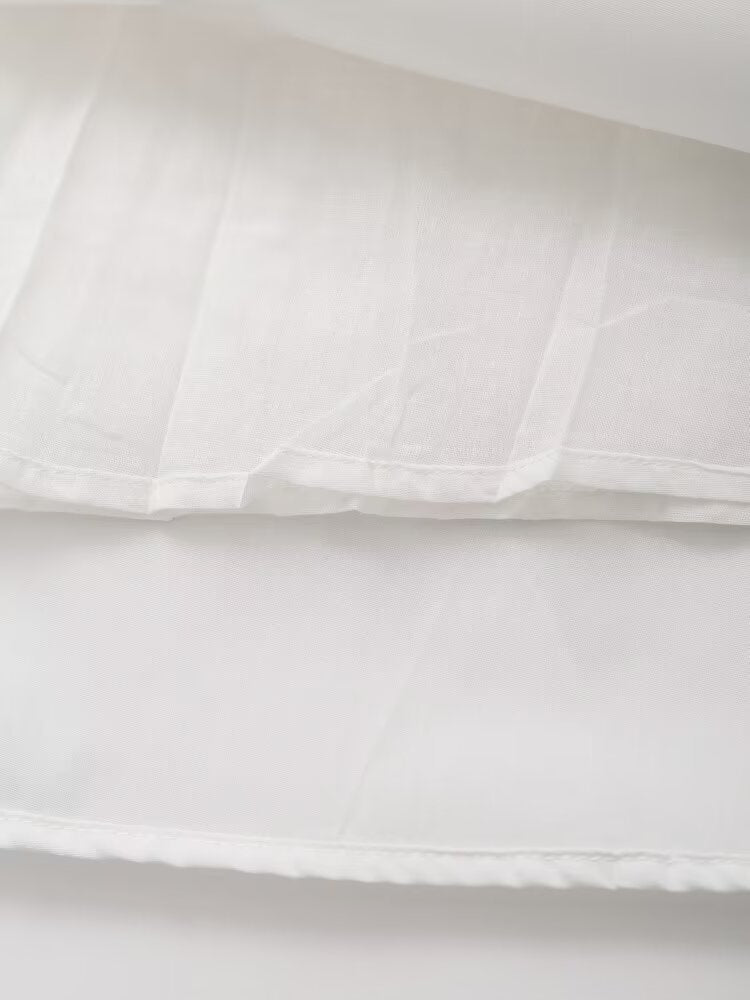 Sweet Embroidery Poplin Strap Elastic Waist Dress Vacation
