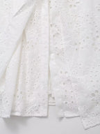 Women's Embroidered Collared Midi Dress