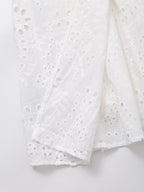 Women's Embroidered Collared Midi Dress