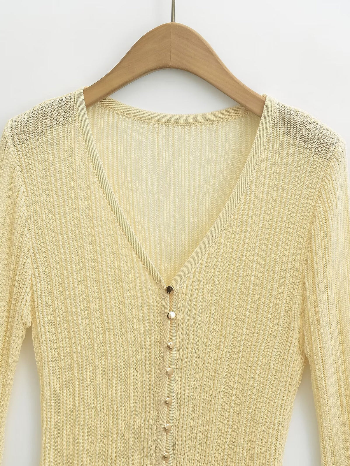 Women's V-Neck Long Sleeve Knit Cardigan