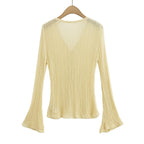 Women's V-Neck Long Sleeve Knit Cardigan