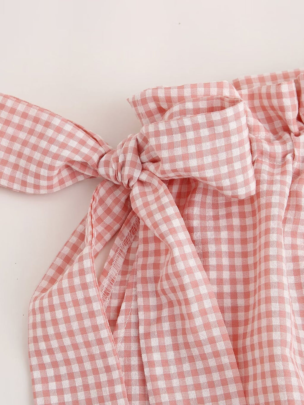 Women's Plaid Halter Drawstring Top