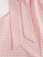Women's Plaid Halter Drawstring Top