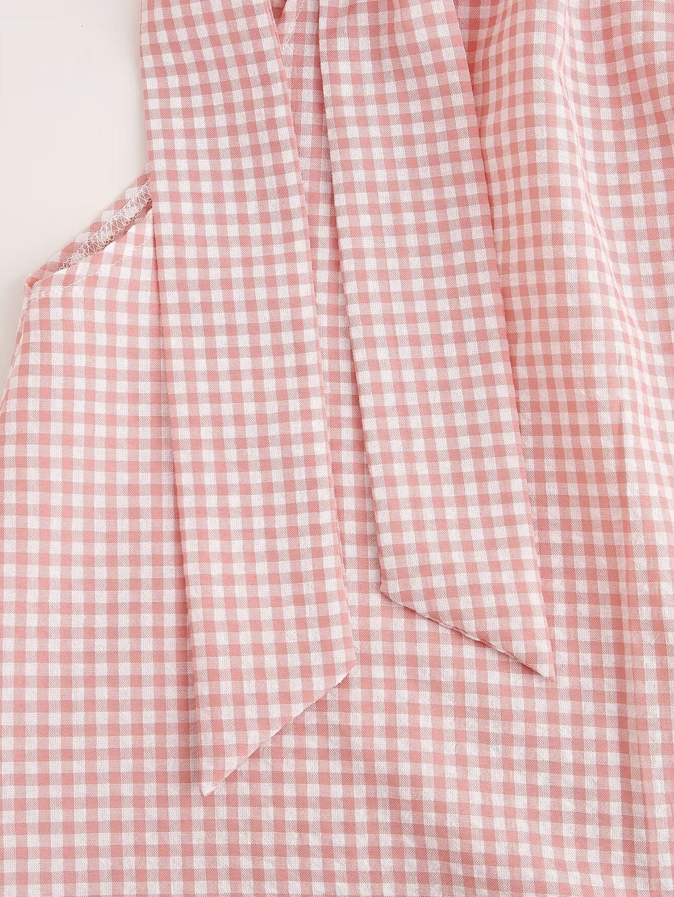 Women's Plaid Halter Drawstring Top