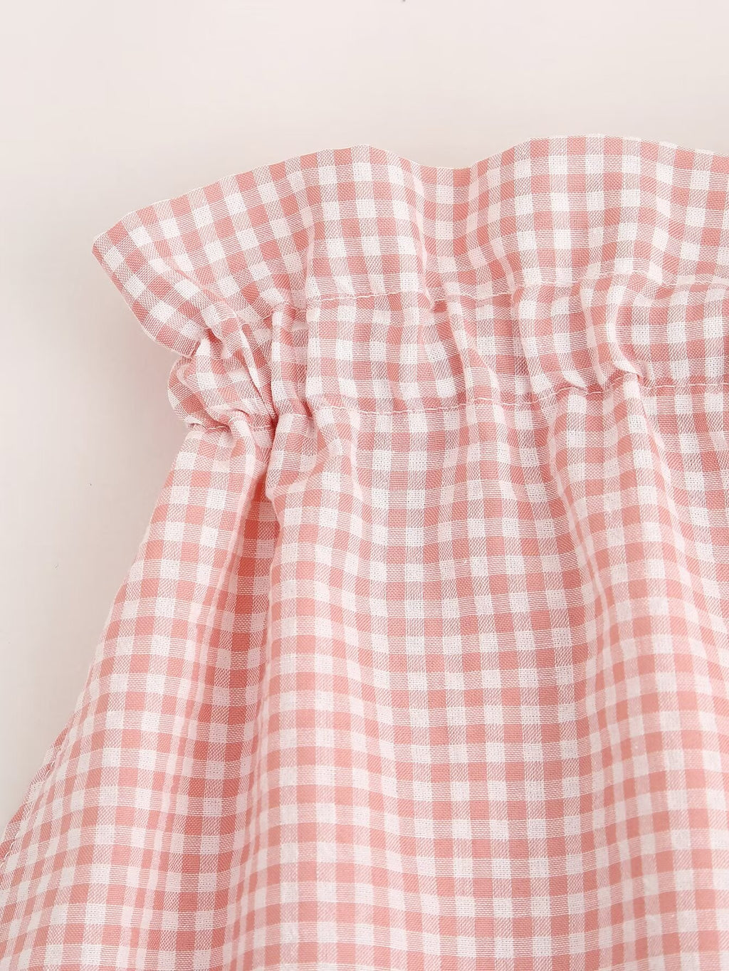 Women's Plaid Halter Drawstring Top