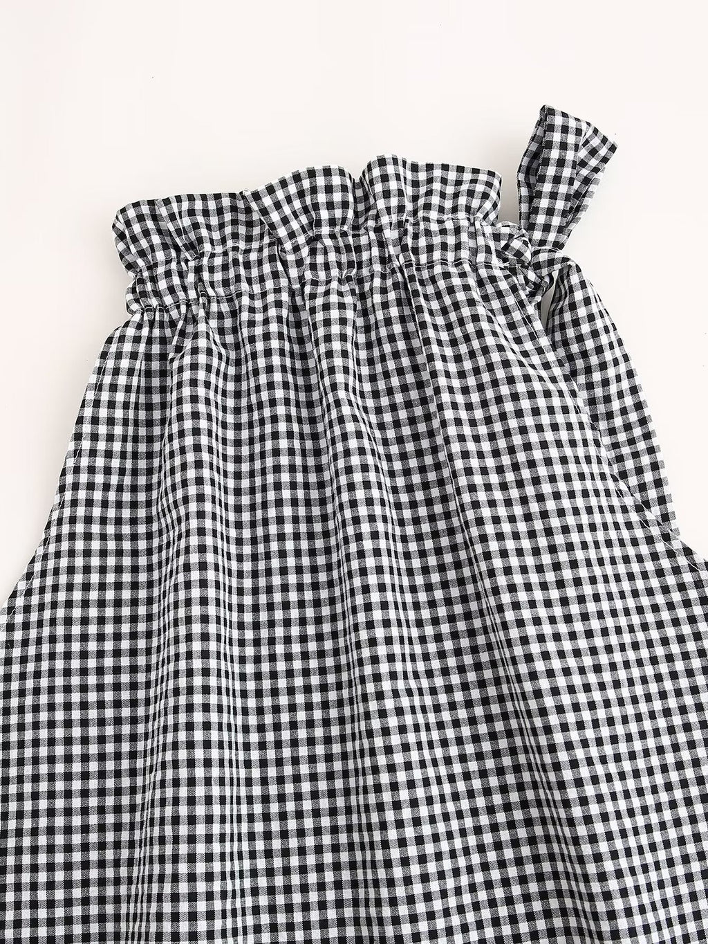 Women's Plaid Halter Drawstring Top