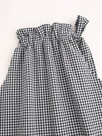 Women's Plaid Halter Drawstring Top