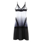 Lace-Panel Ombre Slip Dress