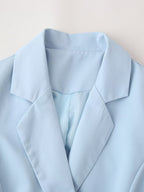 Elegant Slightly Mature Stitching Pleated Business Dress