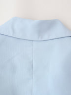 Elegant Slightly Mature Stitching Pleated Business Dress
