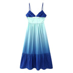 Women's V-Neck Ombre Cutout Sleeveless Dress