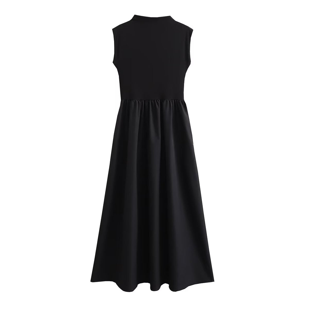 Women's Sleeveless Stitch Detail Maxi Dress