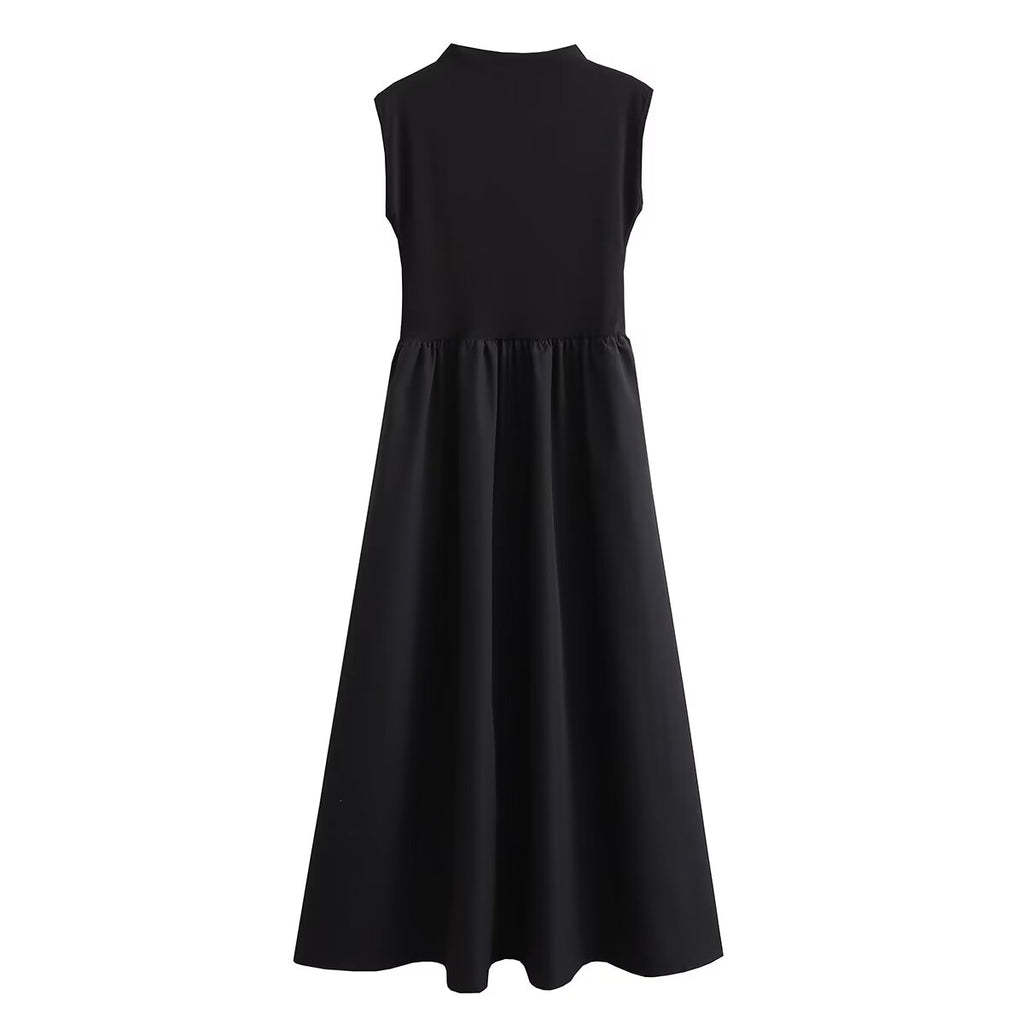 Women's Sleeveless Stitch Detail Maxi Dress