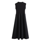 Women's Sleeveless Stitch Detail Maxi Dress
