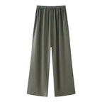 Ra Linen Blend Short Kimono Shirt Sling Work Pant Set