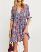 Women's Spring Women Clothing Casual Positioning Rayon Single Breasted Dress