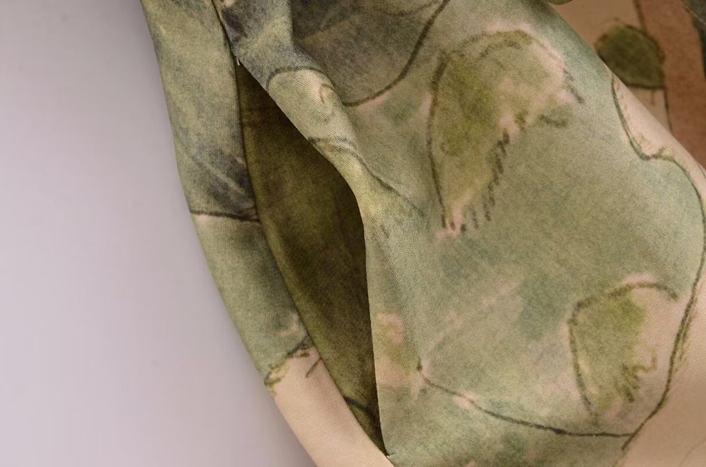 Women's Short-Sleeve Printed Shirt Dress