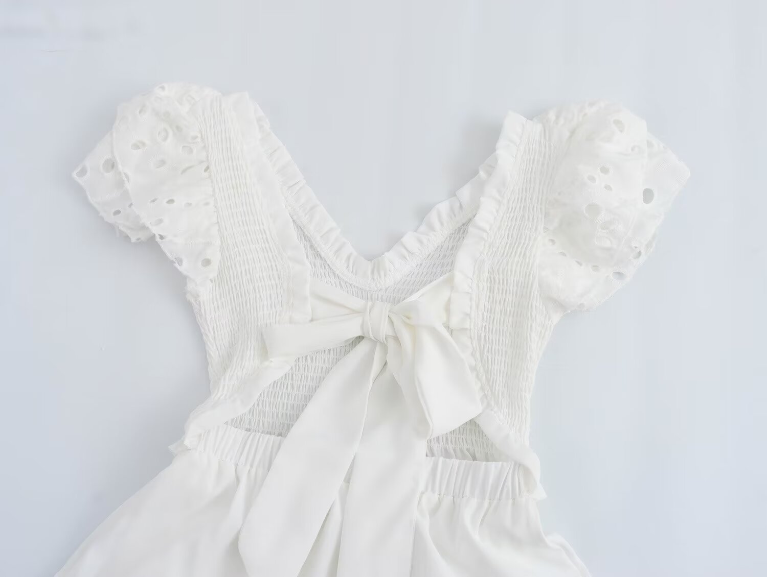 Women's Lace Flutter Sleeve Embroidered A-Line Midi Dress