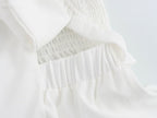 Women's Lace Flutter Sleeve Embroidered A-Line Midi Dress