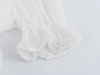 Women's Tulle Waist-Fitted Short Sleeve Dress