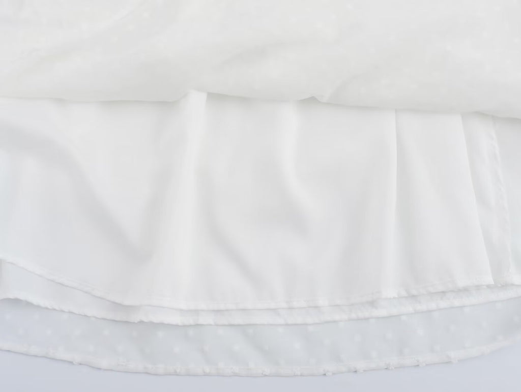 Women's Tulle Waist-Fitted Short Sleeve Dress