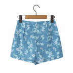 Women's Floral Strapless Short Top and Skirt Two-Piece Set