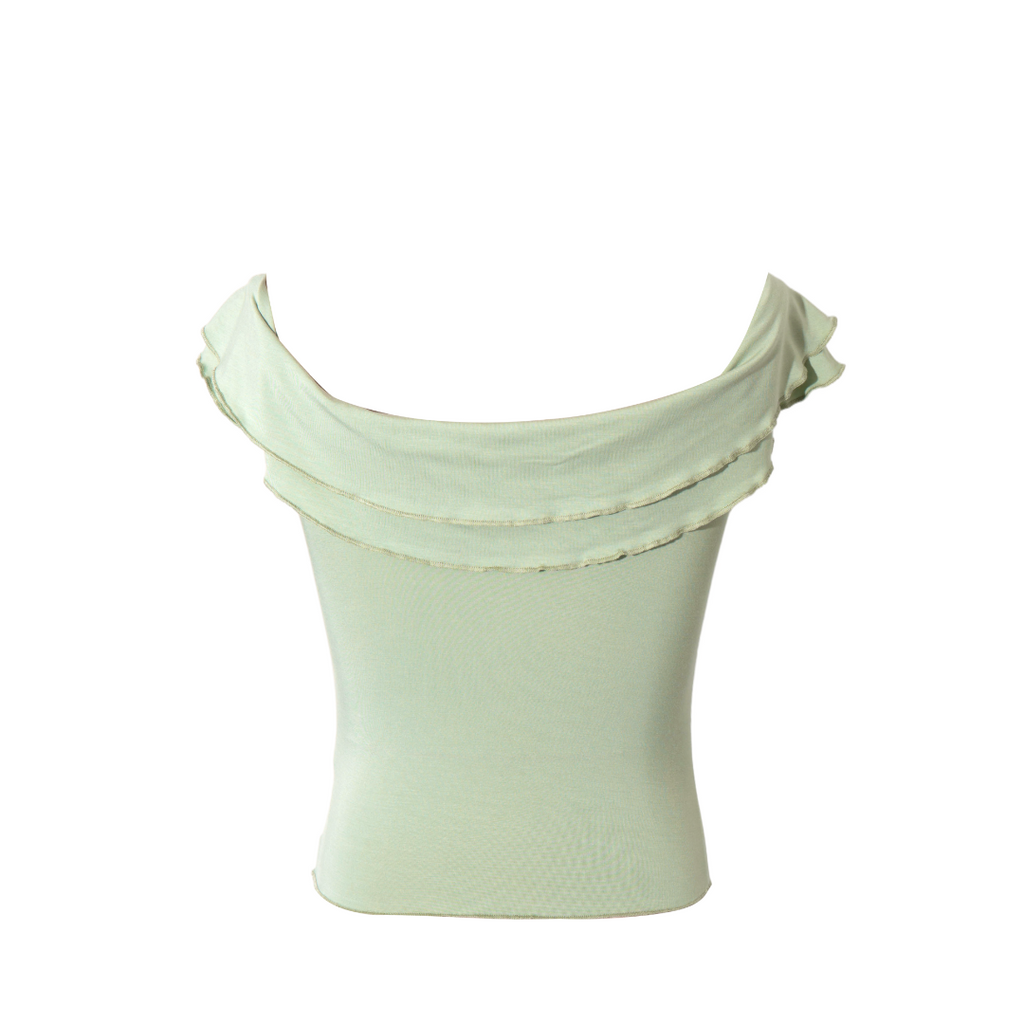Women's French Off-Shoulder Ruched Top