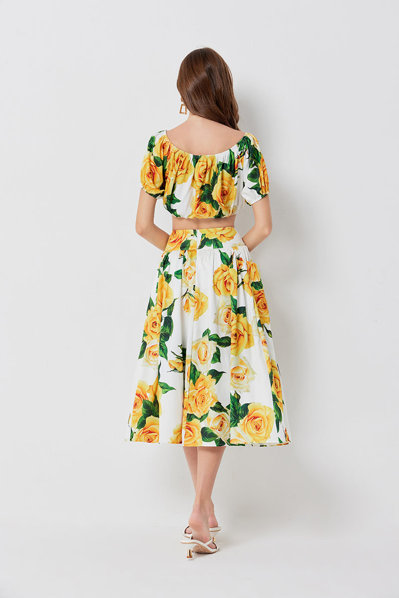 Women's Strapless Top & Skirt Set