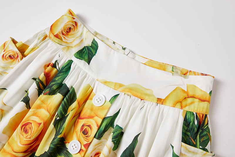 Women's Strapless Top & Skirt Set