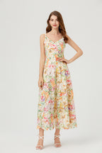 Women's Floral Embroidered Lace Cami Maxi Dress