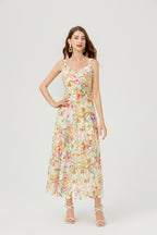 Women's Floral Embroidered Lace Cami Maxi Dress
