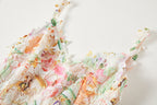 Women's Floral Embroidered Lace Cami Maxi Dress