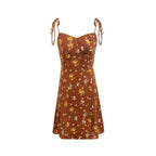 Women's Floral Spaghetti Strap A Line Dress