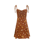 Women's Floral Spaghetti Strap A Line Dress