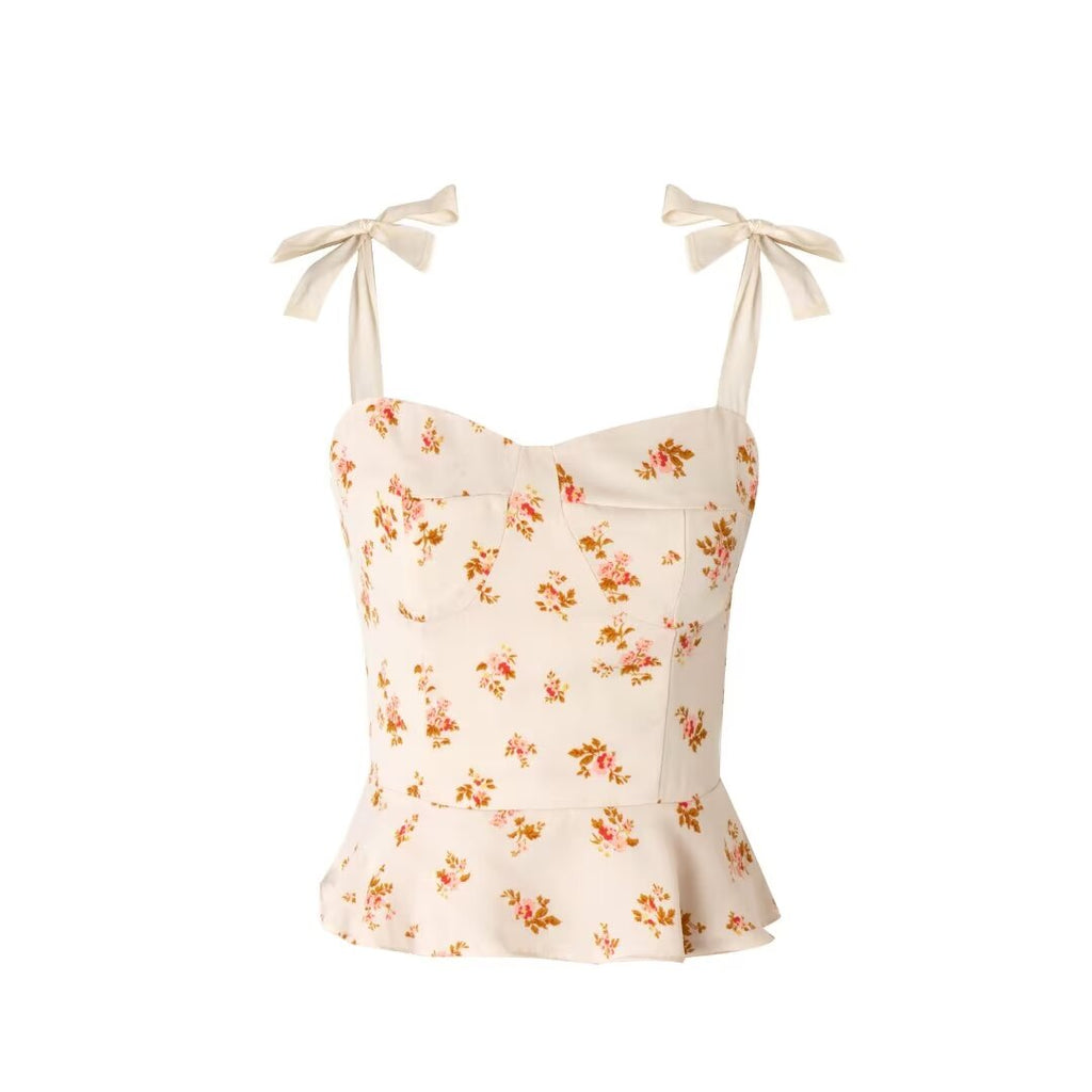 Floral pattern over beige background