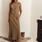 Women's Top and Skirt Two-Piece Set