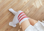 White Socks Red Stripes
