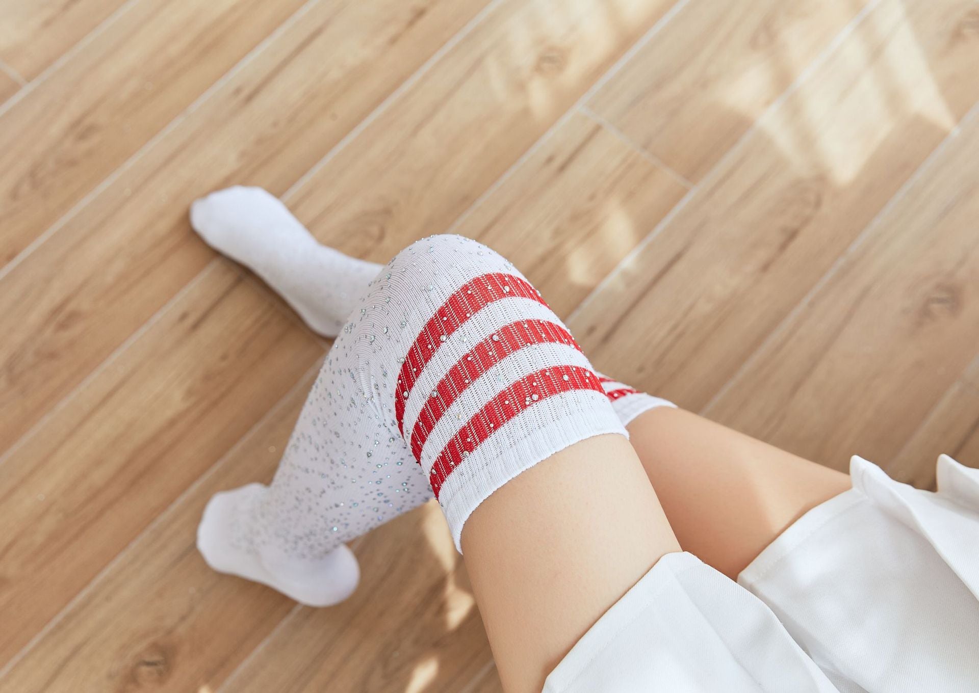 White Socks Red Stripes
