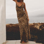 Animal Print Silk Net Dress