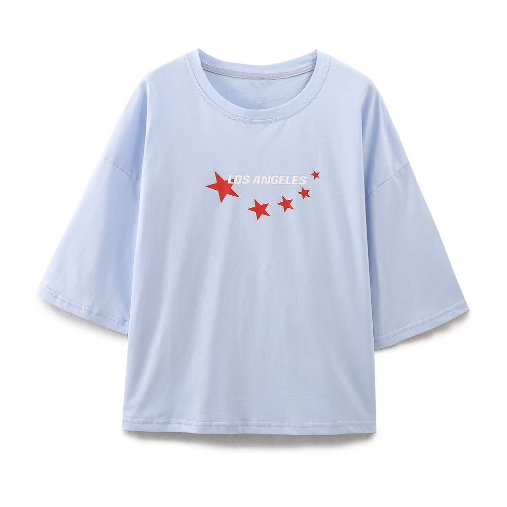 Women’s Printed Crew Neck Casual T Shirt