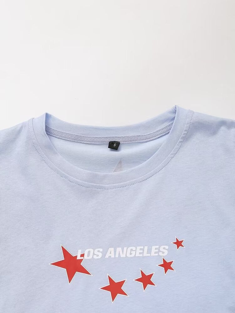 Women’s Printed Crew Neck Casual T Shirt