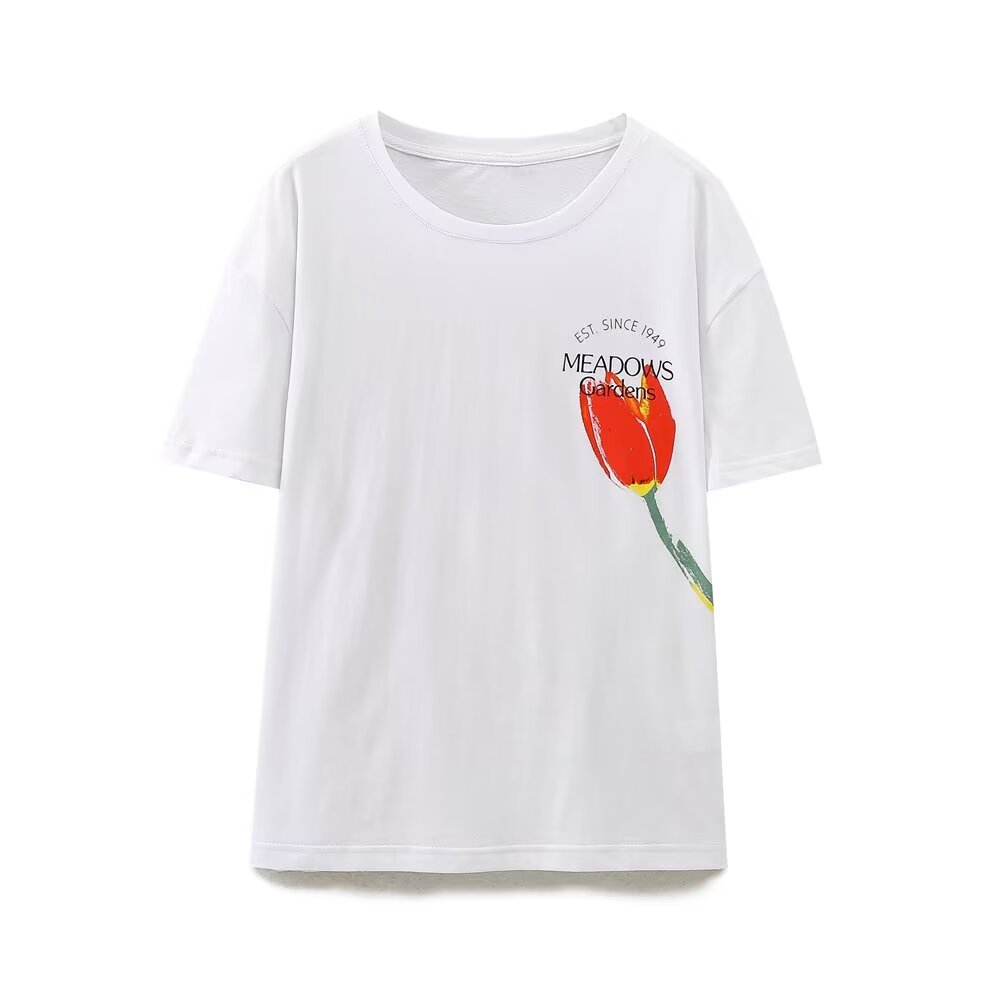 Women’s Floral Graphic Short Sleeve T Shirt