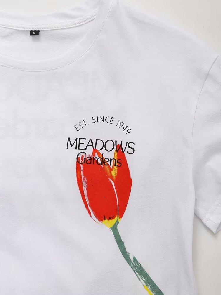 Women’s Floral Graphic Short Sleeve T Shirt